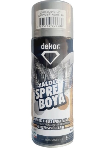 Sprey Boya Parlak Gümüş Dekor 9006-668 modelleri
