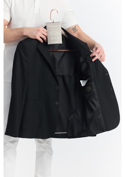 Serardo Erkek Koyu Buz Yarım Astarlı Pamuk Karışımlı Torba Cepli Ilkbahar-Yaz Spor Blazer Ceket fırsatları