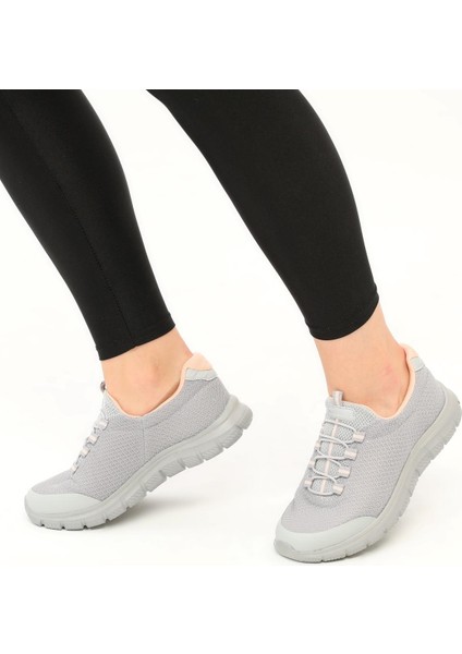 Buz Gri Pembe Comfort Kadın Spor Ayakkabı modelleri