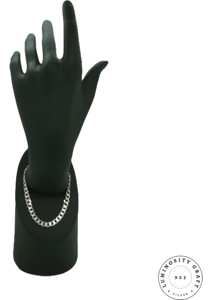 5mm Gurmet 925 Ayar Gümüş Kadın Unisex Zincir Bileklik fiyatları