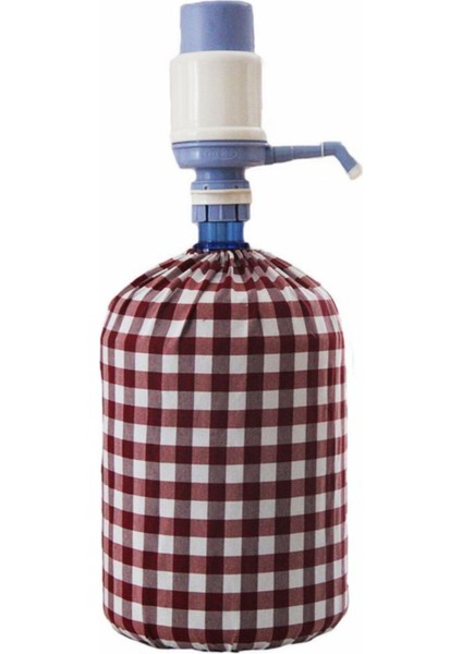 Bordo Kareli Damacana Kılıfı, şık ve kullanışlı, 19L, çok renkli, polyester ve pamuk malzeme