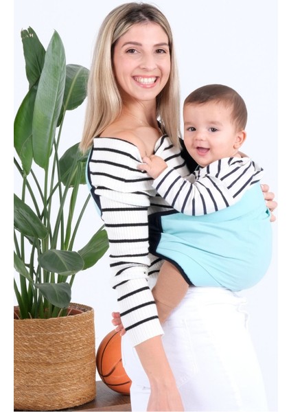 Su Yeşili Ergonomik Bebek Taşıma Çantası Bebek Taşıyıcı Sling Puset Ana Kucağı Kanguru Hafif Pratik