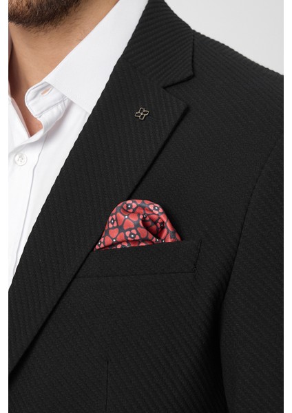 Sandeo Erkek Siyah Diagonel Desenli Esneyen Kumaş Likralı Blazer Ceket fiyatları