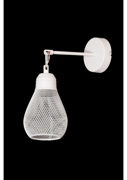 Rustik Aplik Modern Tasarım Loş Beyaz Renk Salon - Hol - Duvar Aplik