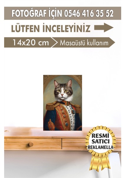 No:46 Kişiye Özel Tasarım Evcil Hayvan Tablosu Patili Hediyelik Kraliyet Kıyafetli Portresi