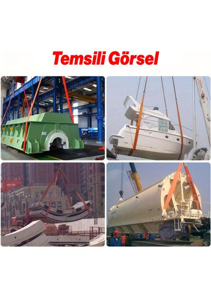 Sapan Polyester Spanzet 5 Ton 3 Metre Kırmızı Sağlam Yük Kaldırma Taşıma Indirme Halat