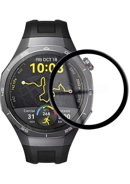 Huawei Watch Gt5 Pro 46MM Için Çerçeveli Tam Kaplayan 3D Pet Ekran Koruyucu Film - FC016