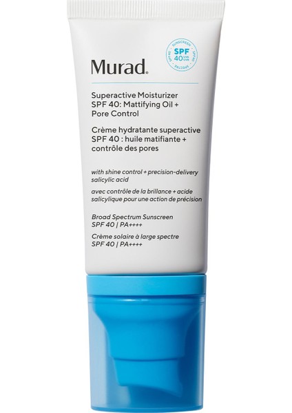 Superactive SPF40 Moisturizer:mattifying Oil+Pore