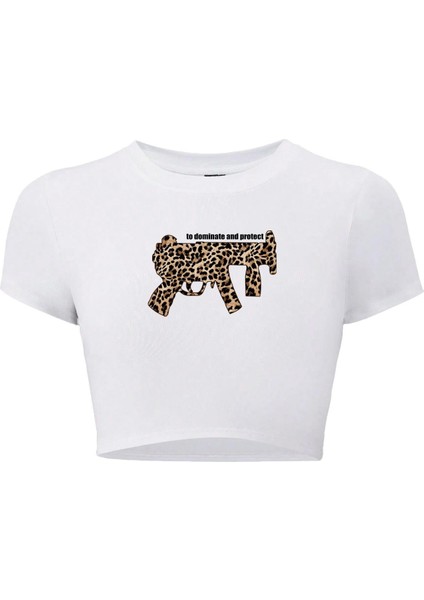 Kadın To Dominate And Protect T-Shirt Beyaz