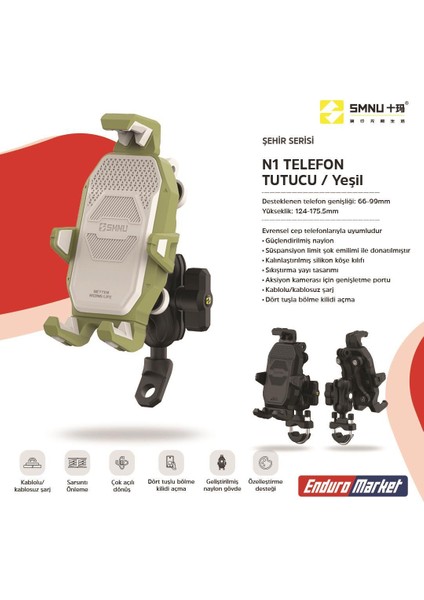 Smnu N1 Telefon Tutucu Yeşil