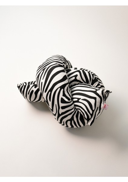 Zebra Desen Siyah Beyaz Çok Amaçlı U Şekilli Sosis Yastık