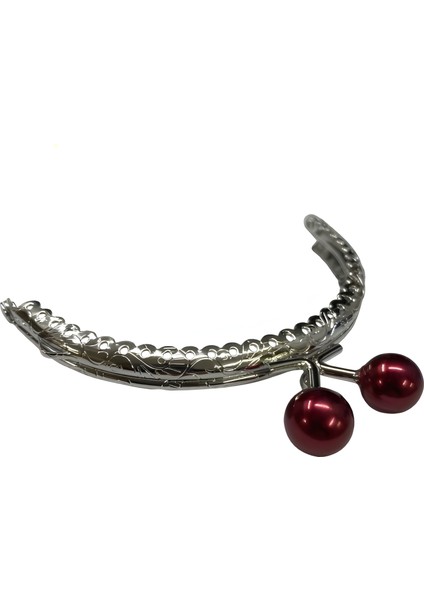 Boncuklu Metal Oval Cüzdan Klipsi 11 cm M7