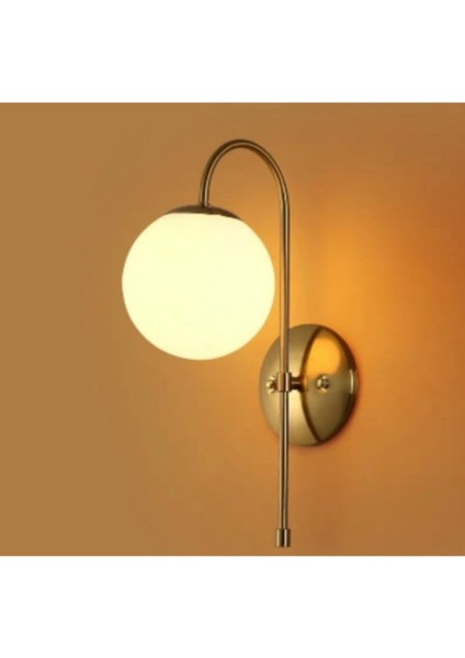 Eskitme Boyalı Opal Camlı Duvar Aplik Gece Lambası