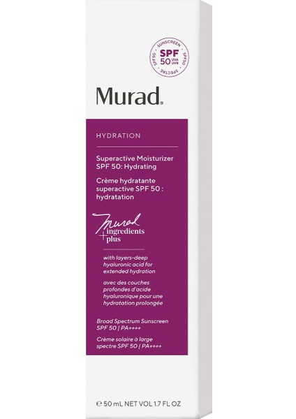 Superactive SPF 50 Moisturizer: Hydrating-Yoğun Etkili Aktif Nemlendirici SPF 50 Hücresel Nem Etkisi fiyatları