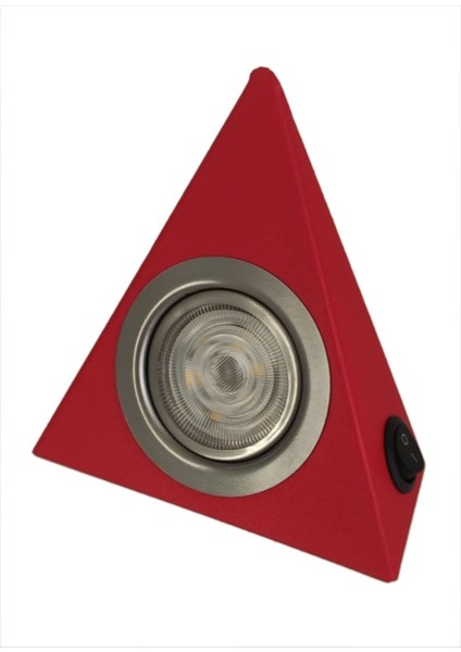 Yiğitled Dolap Altı Ledli Üçgen Spot 3W 220V Kırmızı