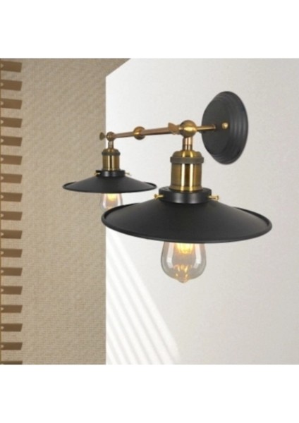 Retro Ikili Metal Aplik Şapka Çapı: 23 cm fiyatları