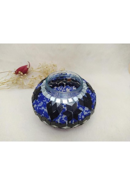 Mozaik El Işçiliği Orta Boy 10 cm Lamba Camı Başlığı Mavi fiyatları