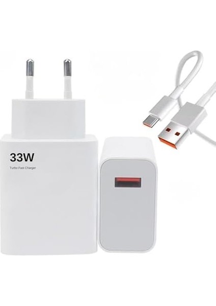 33 Watt USB Hızlı Şarj Başlık Adaptör + 1m Hızlı Şarj Kablosu Fast Turbo Qualcomm 3.0 Ms-11 Hızlı Şarj Göstergeli (Yerli Üretim)