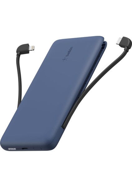 Boostcharge Plus 10000 Mah Kapasiteli Taşınabilir Powerbank, Mfı Sertifikalı 2 Adet Usb-C Kablo Bağlantı Noktası, 23W, Mavi
