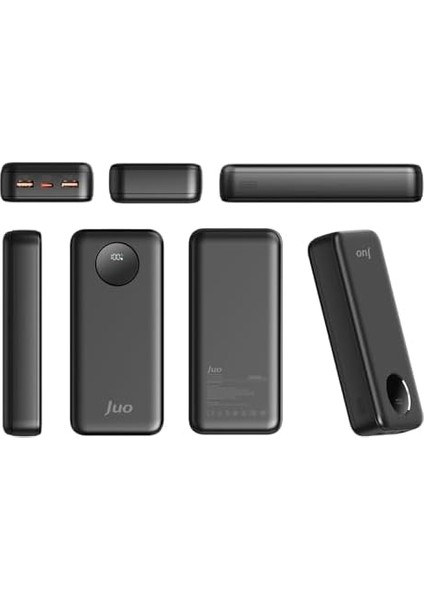 20000MAH 22.5W Dijital LED Ekranlı Taşınabilir Hızlı Şarj Cihazı Powerbank Siyah