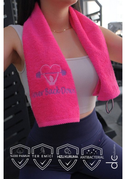 Nakışlı Spor Havlusu, Ter Emici Spor Havlusu, Fitness Havlusu, Antrenman Havlusu