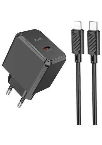 Hc Seri Akım Korumalı Turbo 30W Type-C Şarj Başlığı ve 1mt Lightning Kablo Şarj Seti Iphone Ile Uyumlu