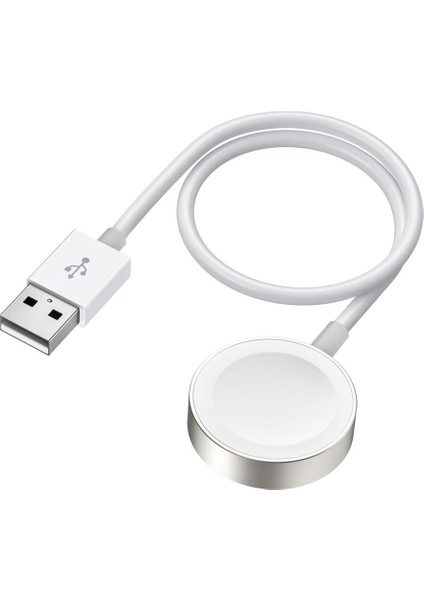 Qi S-IW003S Apple Watch Için 2,5 W Indüksiyon Şarj Cihazı 0,3 M (Beyaz)