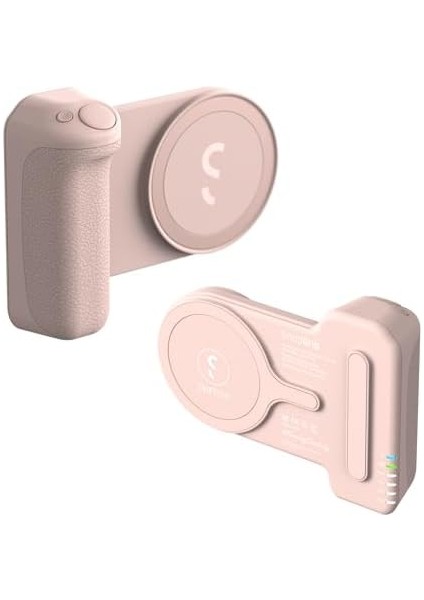 Snapgrip - Kablosuz Tetikleme Düğmeli Mobil Pil Kolu - Herhangi Bir Telefona Uyacak Manyetik Tutucu - Qi Kablosuz Şarj ile Dahili Harici Pil