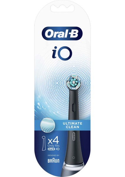 iO Ultimate Clean 4'lü Siyah Diş Fırçası Yedek Başlığı