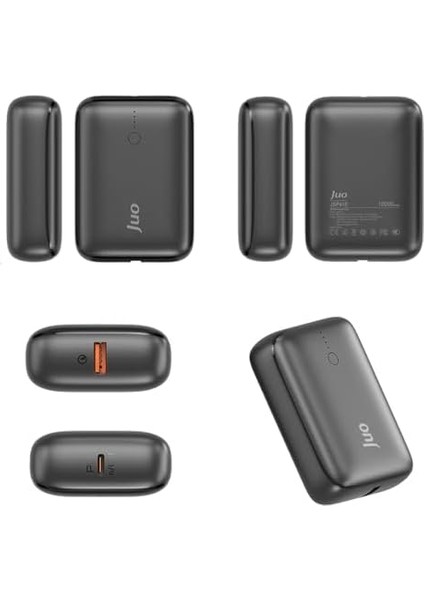 10000MAH 22.5W Usb-A + Usb-C Powerbank Taşınabilir Hızlı Şarj Cihazı Siyah