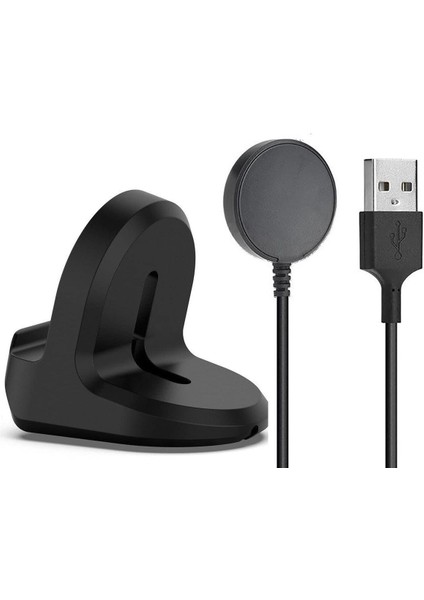 Manyetik Kablosuz USB Şarj Kablosu ve Şarj Standı 2 In 1 Samsung Galaxy Watch 4 Classic 42MM SM-R880 Watch 4 44MM SM-R870 Samsung Galaxy Watch 4 46MM SM-R890 ile Uyumlu Ürün