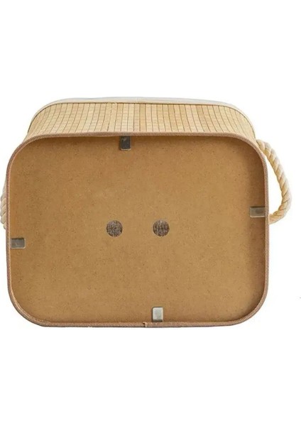 Katlanabilir bambu dikdörtgen sepet, 40x30x50cm, bej renk, 50L kullanım alanı modelleri