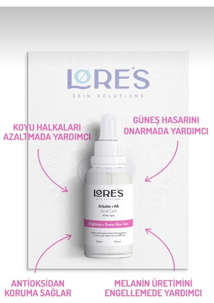 Beauty Alpha Arbutin Hyaluronic Acid Leke Gidermeye Yardımcı Cilt Tonu Sabitleyici Beyazlatıcı Serum 30ML indirimleri