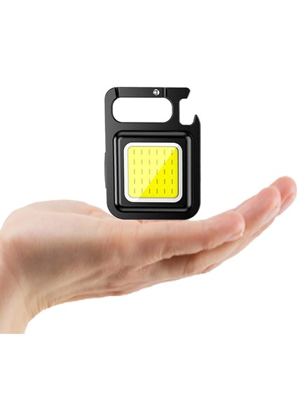 Mini Led Cob El Feneri, 30 Led Şarj Edilebilir Anahtarlık, El Feneri, Çok Fonksiyonlu Taşınabilir Cep Lambası, Manyetik Taban Kancalı, Kamp, Onarım, Acil Durum Ve Garaj Için Küçük Işık Feneri