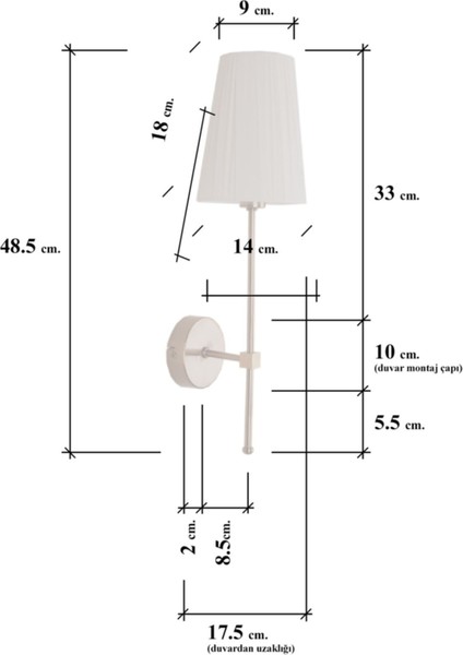 Stick Modern Sarı Altın Renk Kaplamalı Aplik