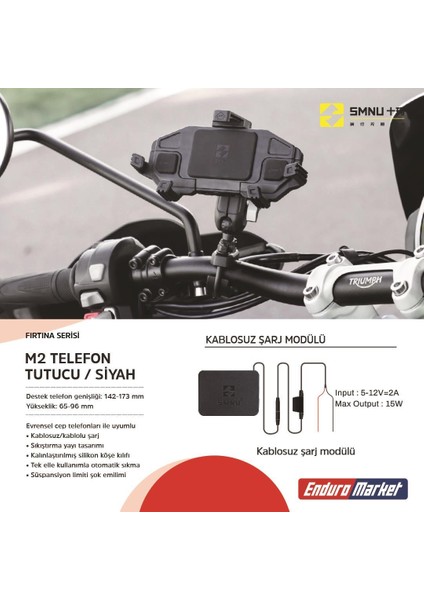 Smnu M2 Telefon Tutucu Siyah