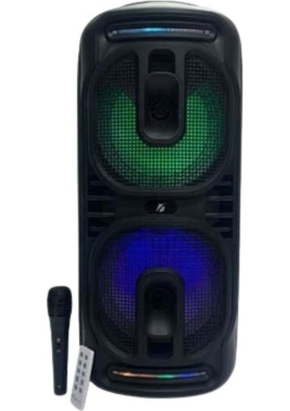 KTS-1819 Siyah Bluetooth Hoparlör | Rgb Led, Dahili Mikrofon, Kumandalı Speaker