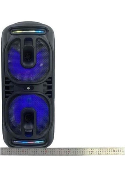 KTS-1819 Siyah Bluetooth Hoparlör | Rgb Led, Dahili Mikrofon, Kumandalı Speaker