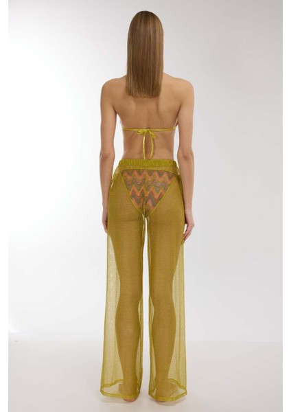 4824 Gold Simli Plaj Pantolonu