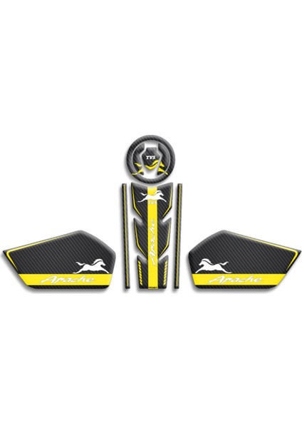 Tvs Apache Uyumlu Motorsiklet Tank Pad Set 04