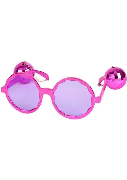 Disko Toplu Küpeli Parti Gözlüğü Pembe Renk fiyatları