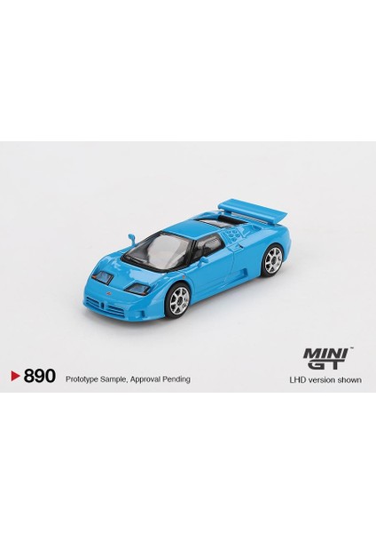 Bugatti EB110 Super Sport 1/64 Ölçekli Metal Araç Mavi Renk Detaylı Tasarım