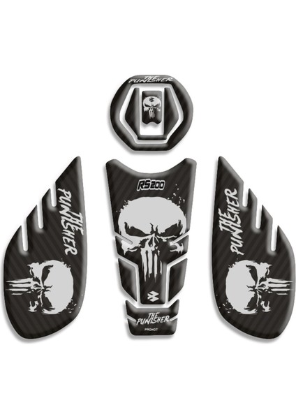 Pulsar RS200 Uyumlu Motosiklet Tank Pad Set 05