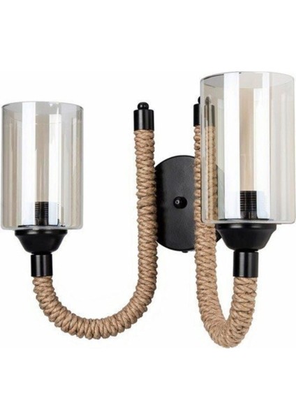 Ropepine 2 Li Camlı Aplik