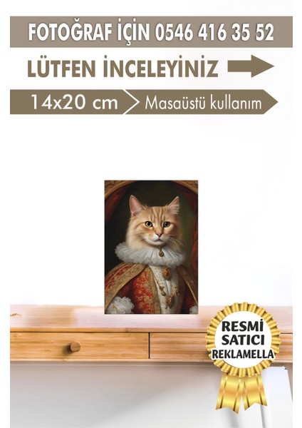 No:38 Kişiye Özel Tasarım Evcil Hayvan Tablosu Patili Hediyelik Kraliyet Kıyafetli Portresi