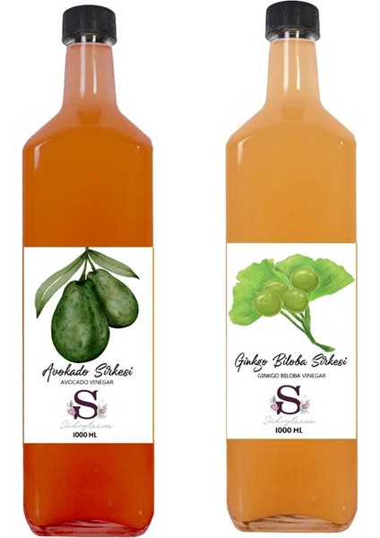 Doğal Avokado Sirkesi 1000 ml - Doğal Ginkgo Biloba Sirkesi 1000 ml
