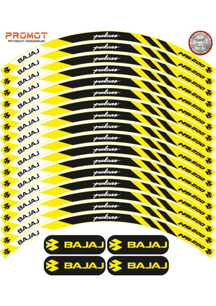 Bajaj Pulsar Rs 200 Uyumlu Jant Şeridi 10