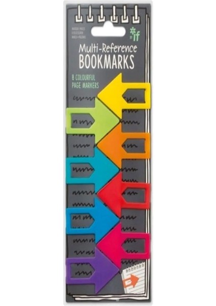 8 Adet Renkli Ok Kitap Ayracı
