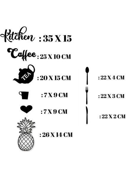 Ahşap Siyah Kitchen Konsepti Duvar Dekoru - Mutfak Dekorasyonu 50 x 50 Lazer Kesim Tablo indirimleri