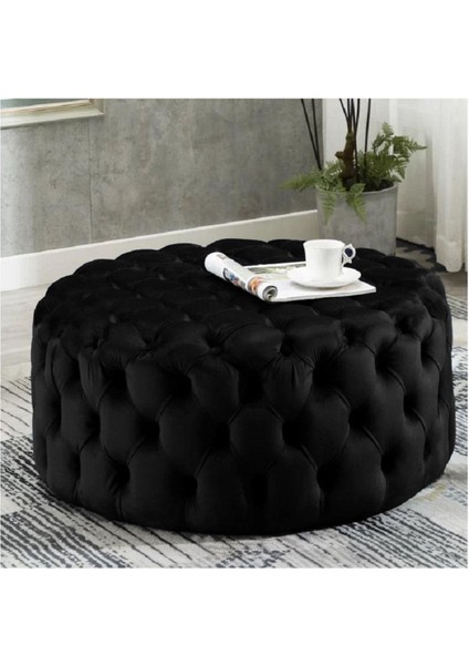 Kapitoneli Yuvarlak Puf/orta SEHPA/75CM Kadife fiyatları